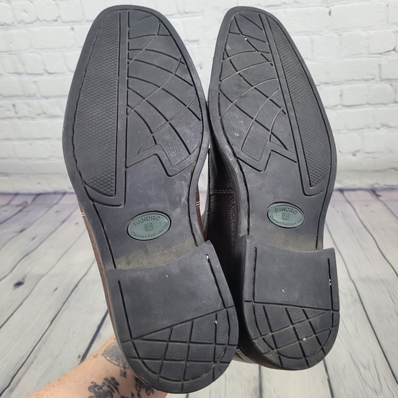 SANDRO | 9103 leather laceup split cap toe derby loafer shoes - Picture 8 of 11